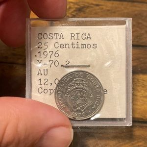 1 coin 25 Centimos 1976 REPUBLIC DE COSTA RICA COPPER NICKEL